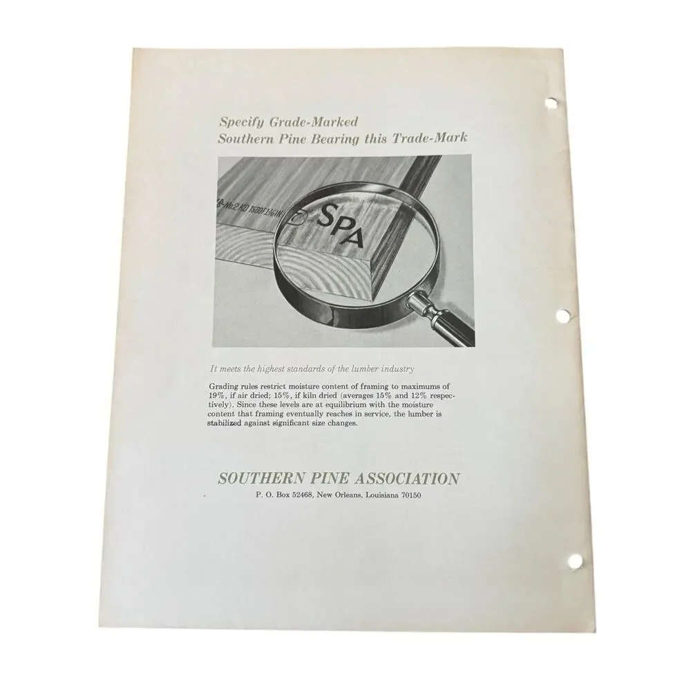 Vintage Southern Pine Technical Bulletin No 2 Maximum Spans Joists‎ Rafters